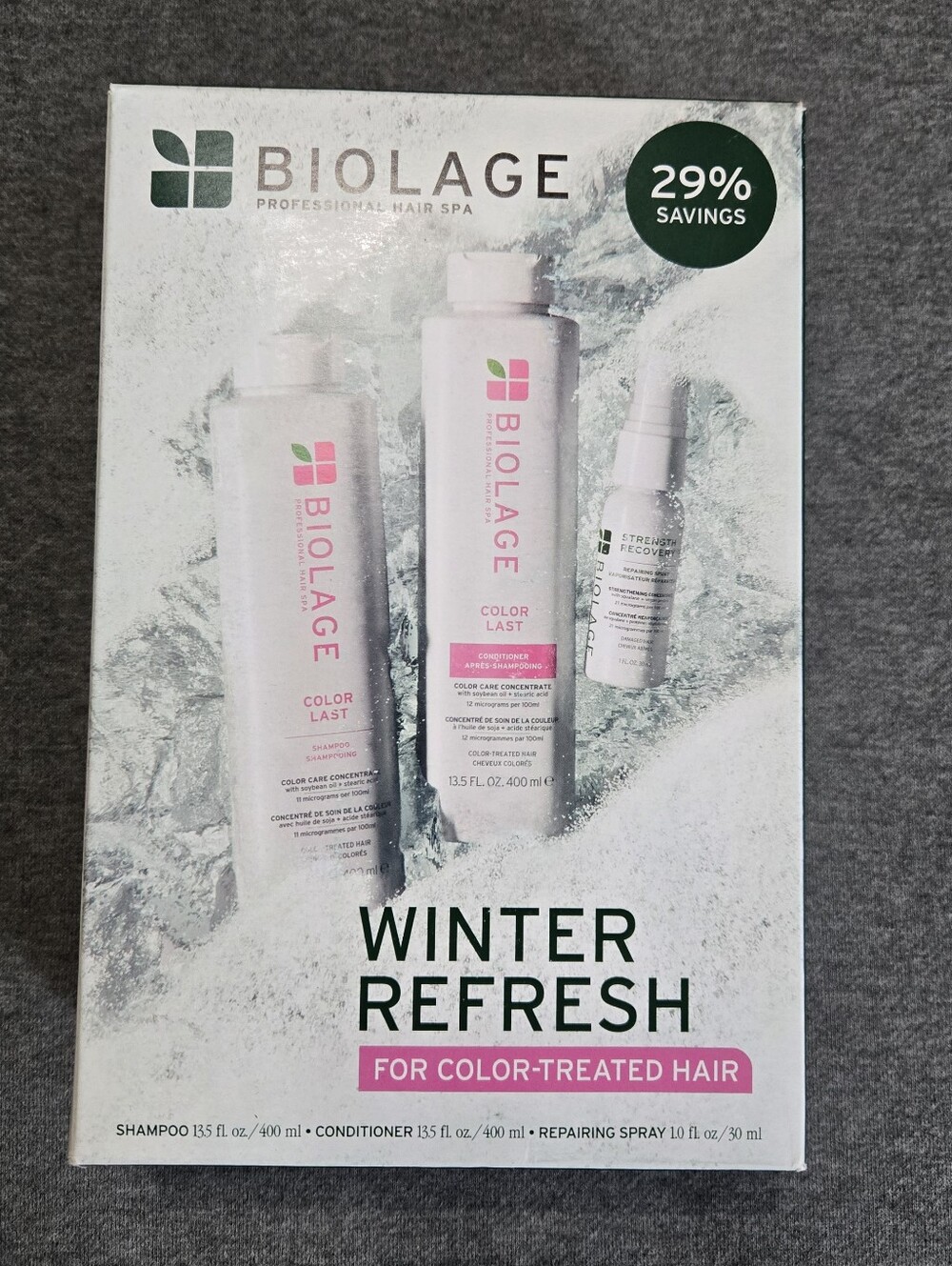 BIOLAGE Color Last WINTER REFRESH Color-Treated Hair Shampoo-Conditioner-Spray